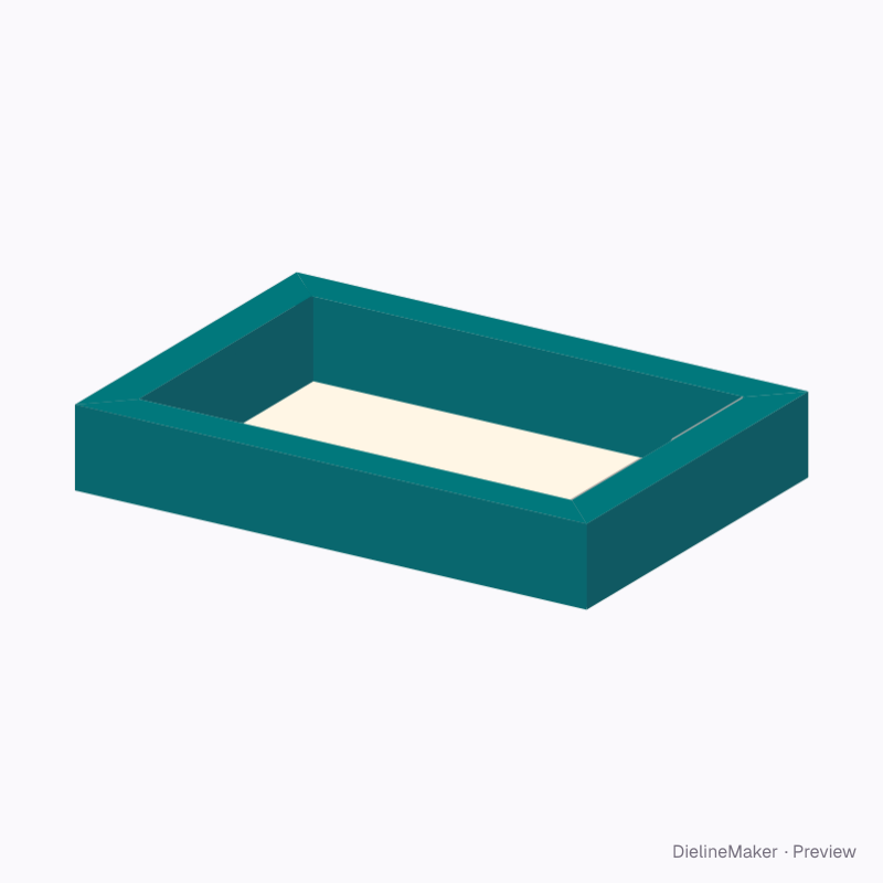 Buffer-wall tray with webbed corners and lock wings