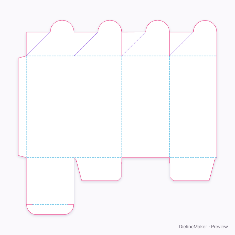 Flat dieline preview