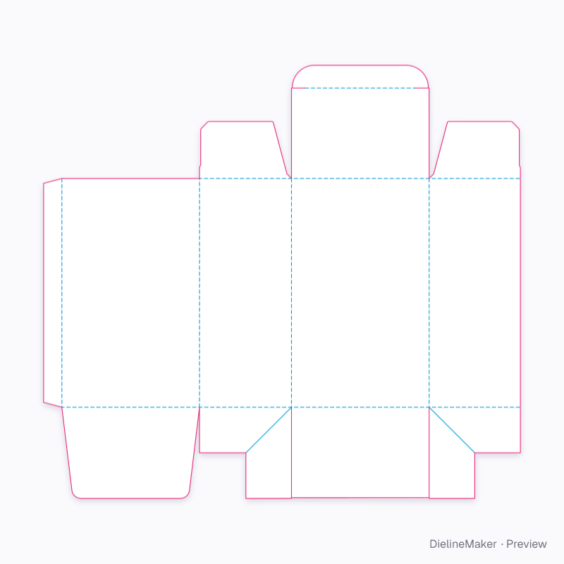 A45.20.01.03 sieve-proof winged base / tuck top (reverse) flat dieline