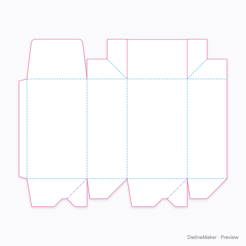 Flat dieline preview
