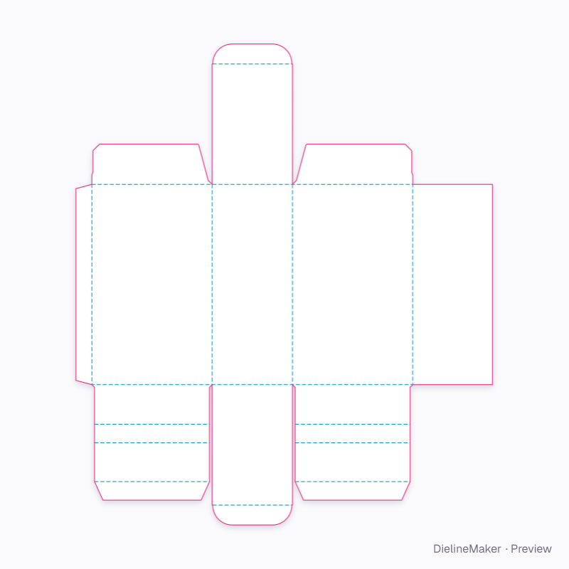 A80.20.02.02 buffer base / tuck top flat dieline