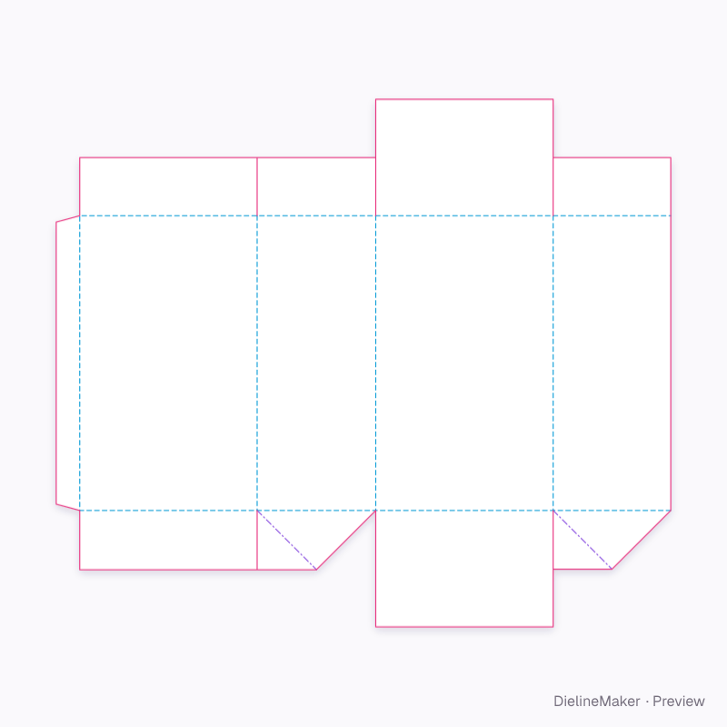 A61.11.01.03 covered crash lock base / reduced-flap seal top flat dieline