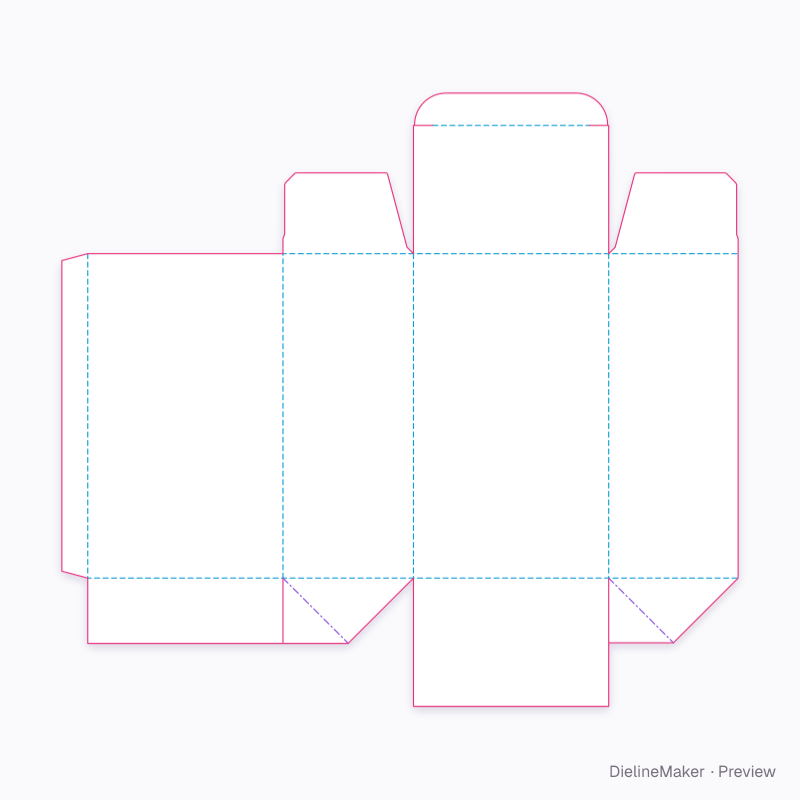 A61.20.01.03 covered crash lock base / tuck top flat dieline