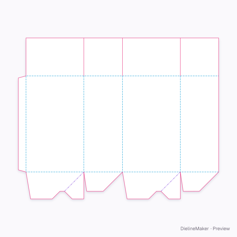 A60.10.00.03 crash lock base / full seal top flat dieline