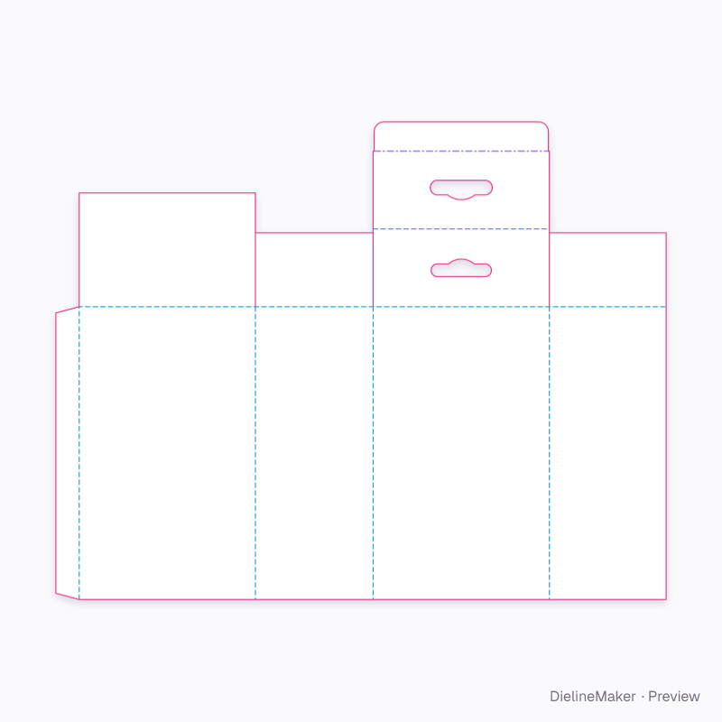 A01.15.00.03 open base / extended-panel seal top flat dieline