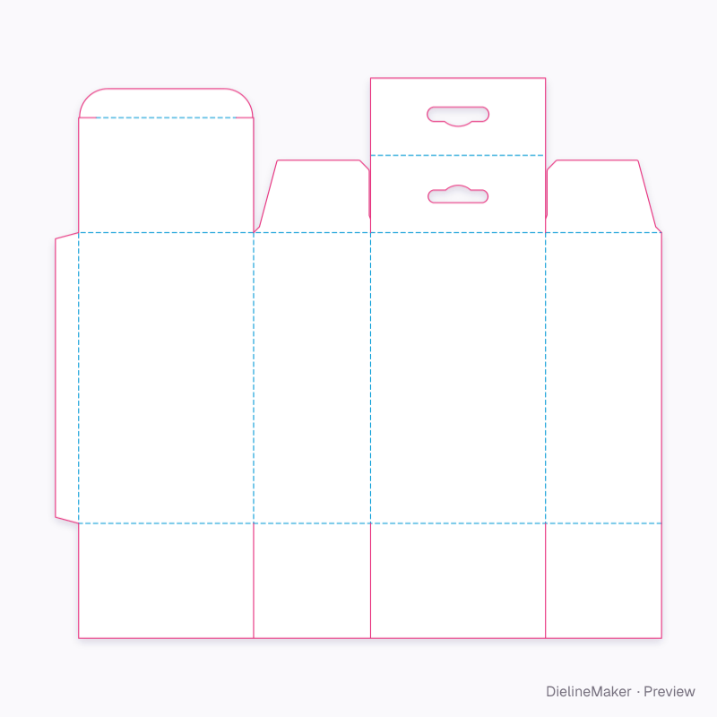 A10.21.03.03 full-overlap seal base / tuck with extended panel top flat dieline