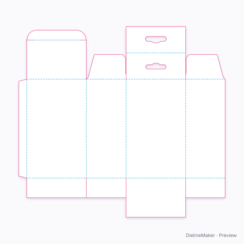 A11.21.03.03 reduced-flap seal base / tuck with extended panel top flat dieline