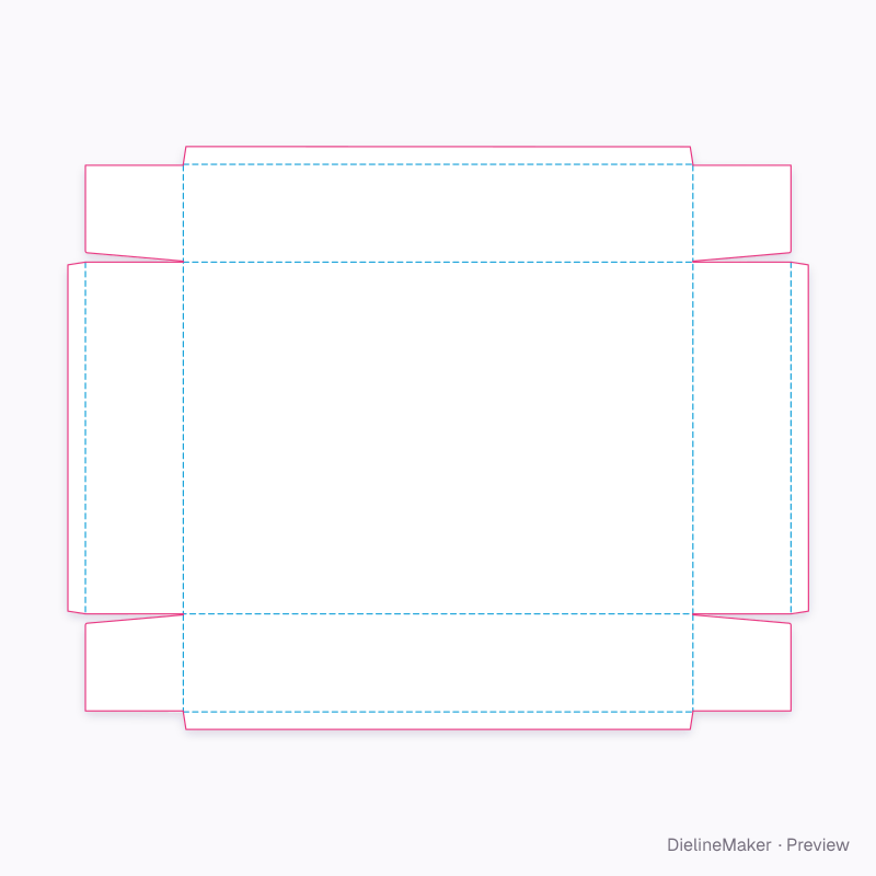 ECMA B40.20.84.00 · Four rim flaps flat dieline