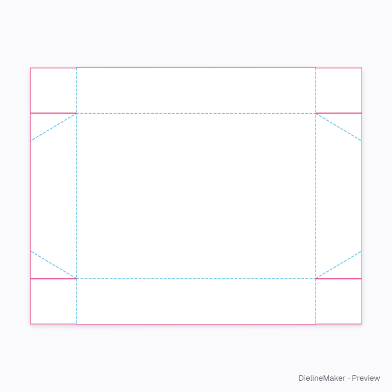 ECMA B40.22.00.00 · Collapsible glued corners flat dieline