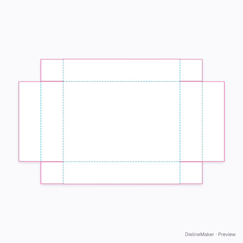 ECMA B44.20.00.00 · Two double end walls flat dieline