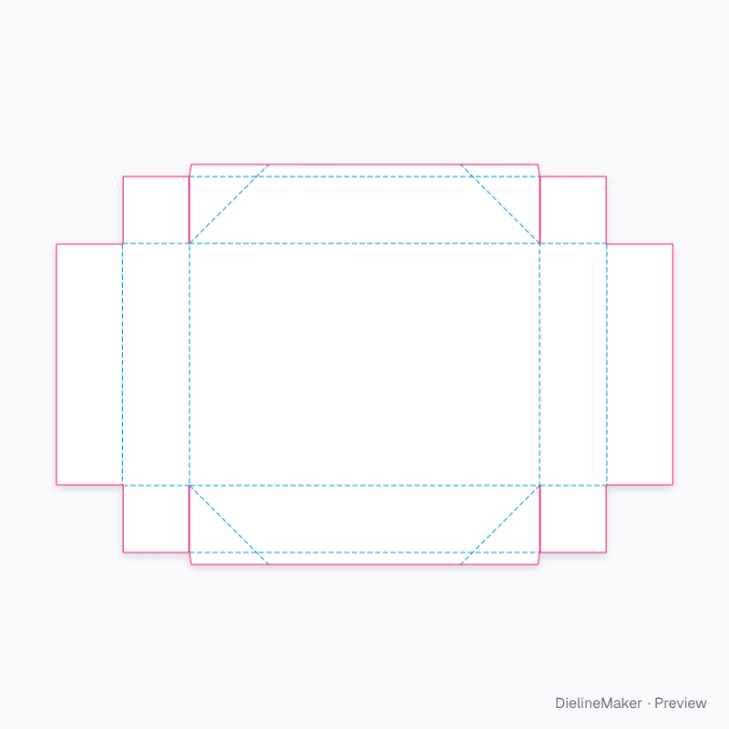 ECMA B44.23.82.00 · Collapsible double-wall tray with rim flaps flat dieline