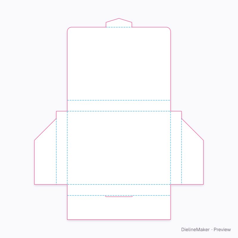 Book folder with locking panels flat dieline