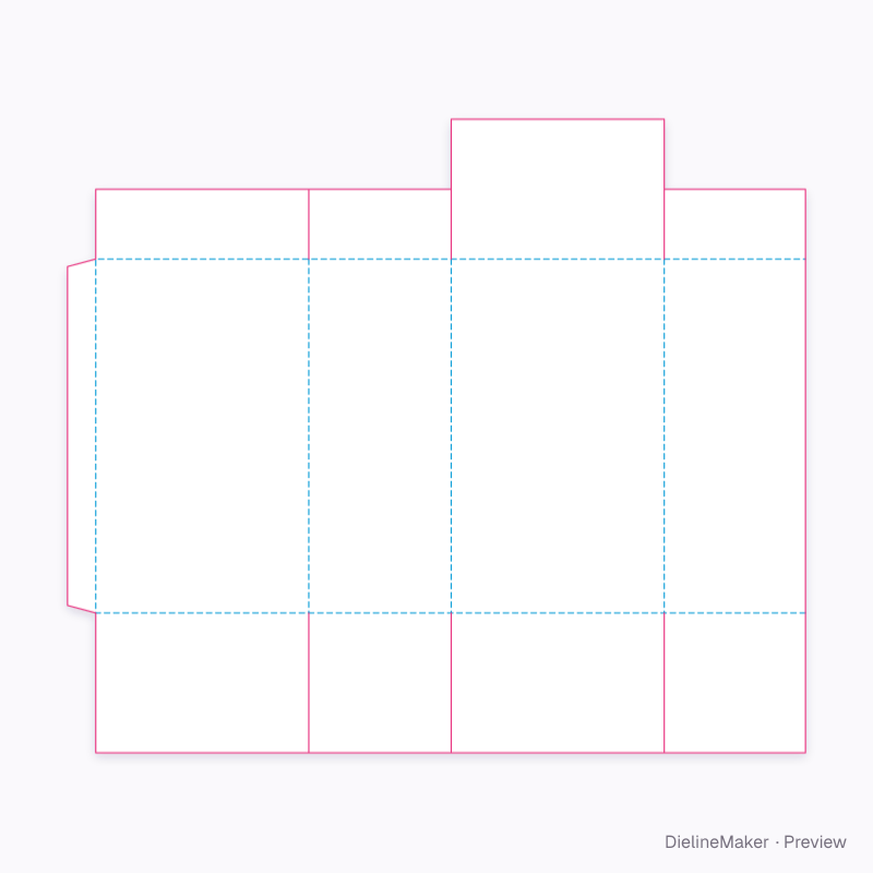 A10.11.03.03 full-overlap seal base / reduced-flap seal top flat dieline