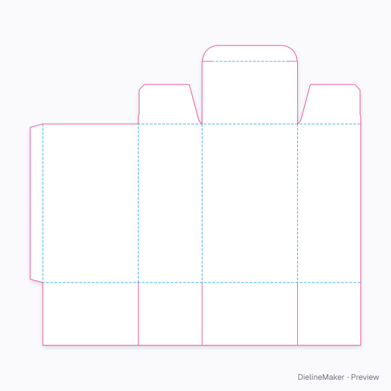 A10.20.03.03 full-overlap seal base / tuck top flat dieline