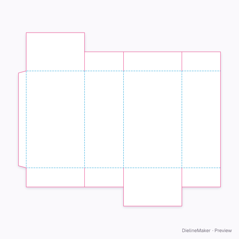 A11.11.03.01 reduced-flap seal base / reduced-flap seal top flat dieline