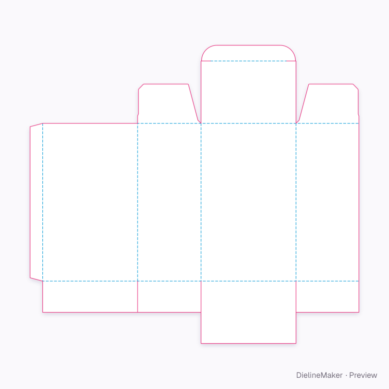 A11.20.03.03 reduced-flap seal base / tuck top flat dieline
