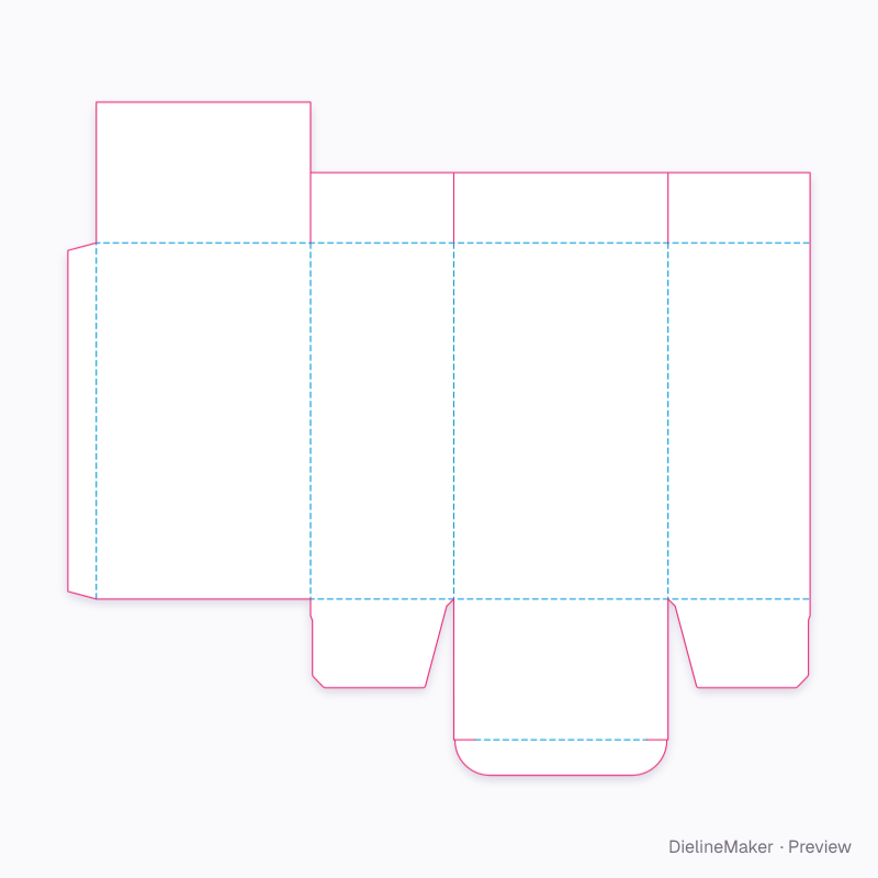 Flat dieline preview