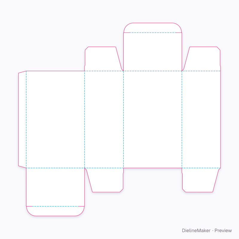 Flat dieline preview