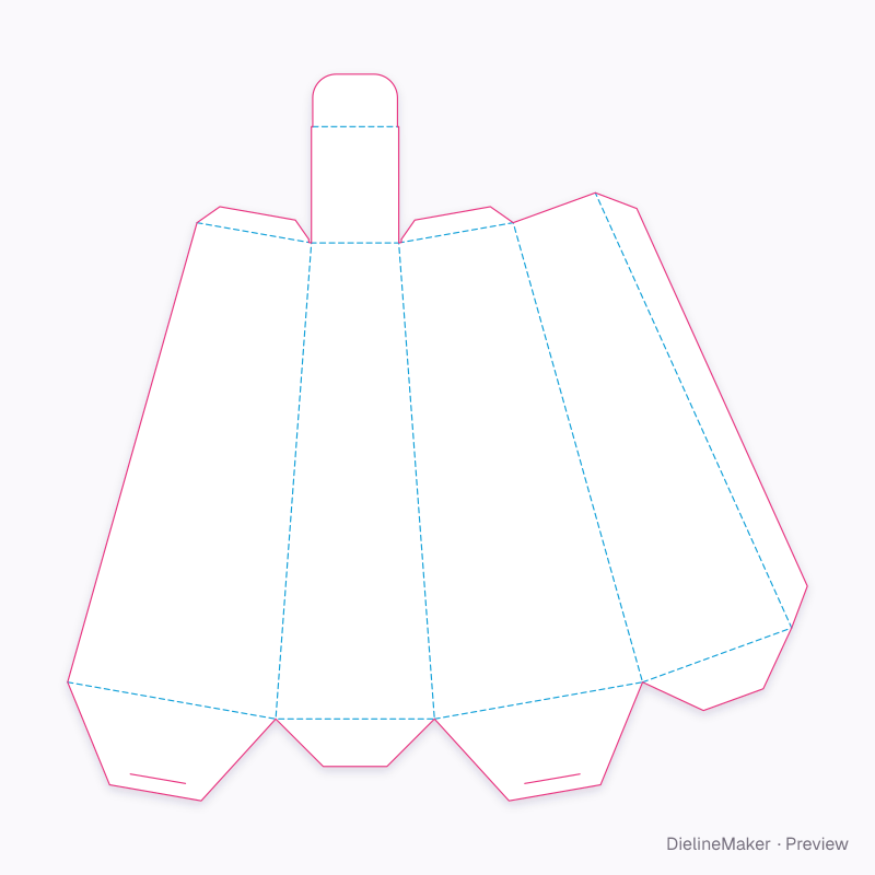 Flat dieline preview