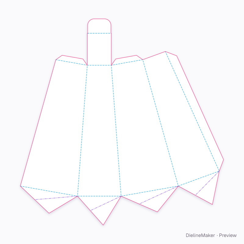 Flat dieline preview