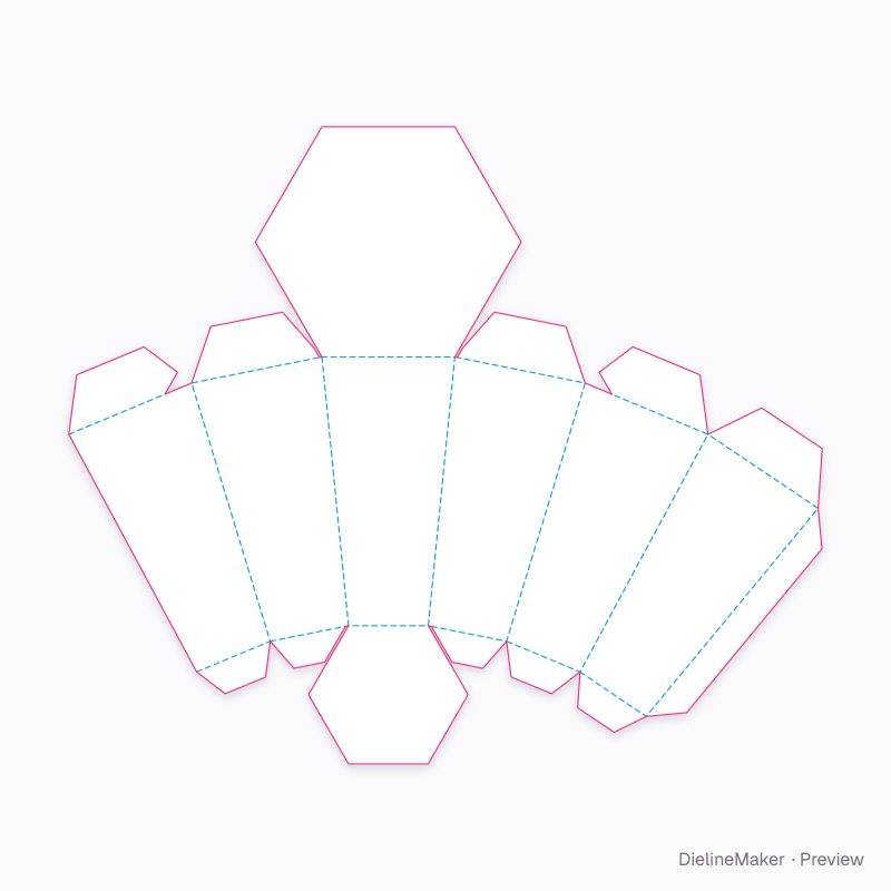 Flat dieline preview