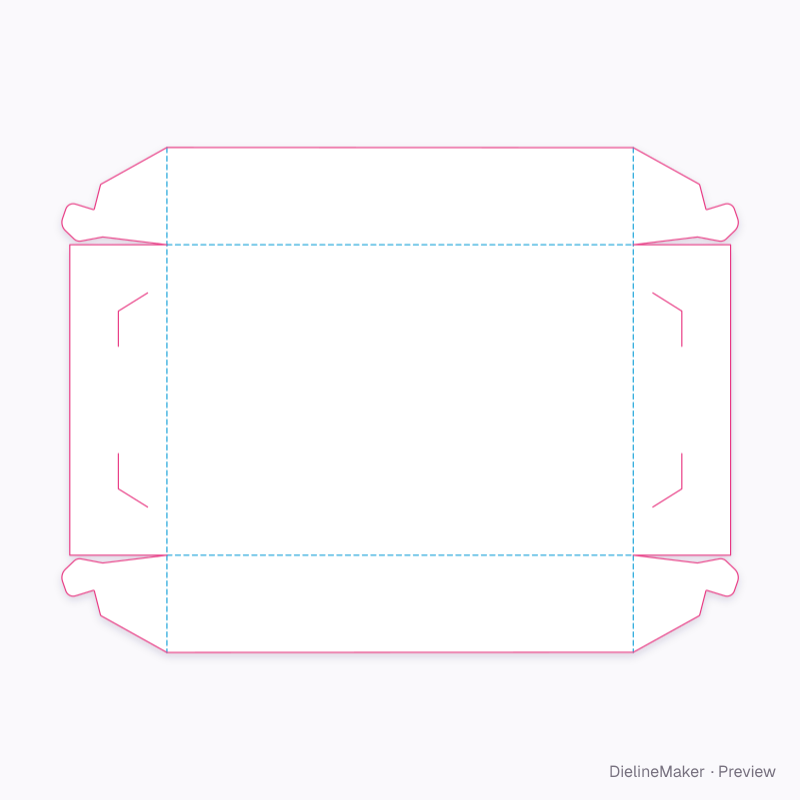 ECMA B15.06.00.00 · Claw-lock tray flat dieline