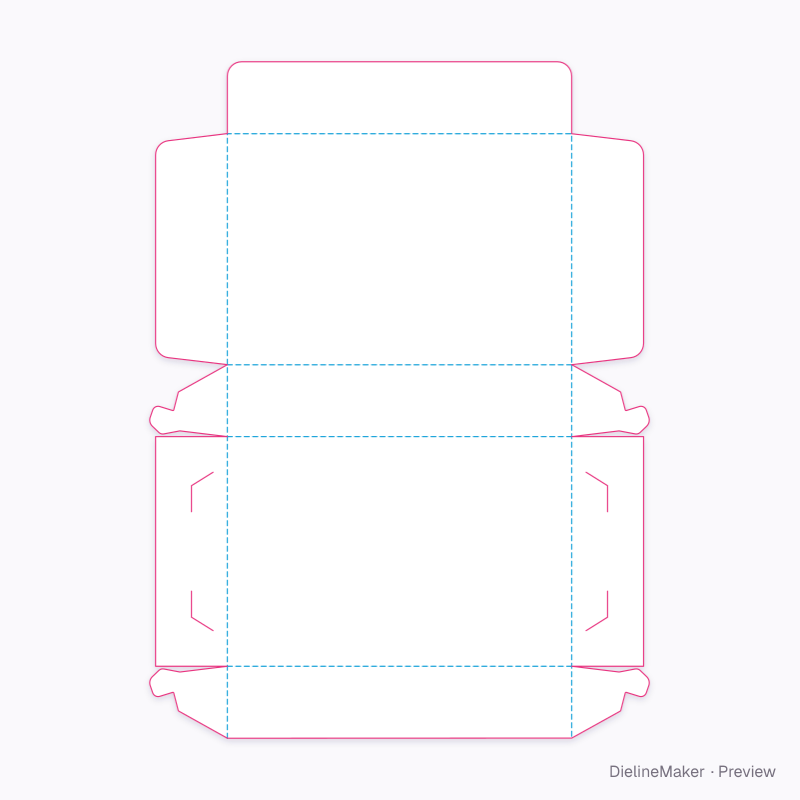 Flat dieline preview
