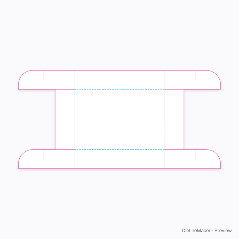 ECMA B20.05.00.00 · Scissor-lock tray flat dieline