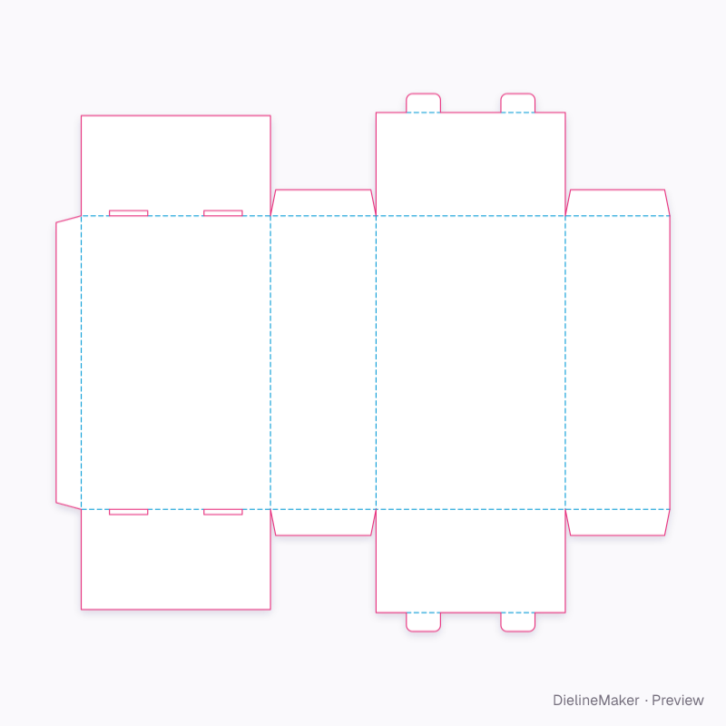 Carton with opening device flat dieline
