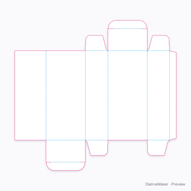 Carton with single display panel flat dieline