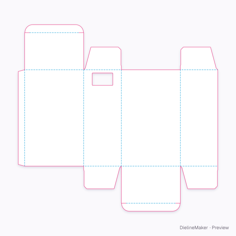 Carton with fitment opening flat dieline