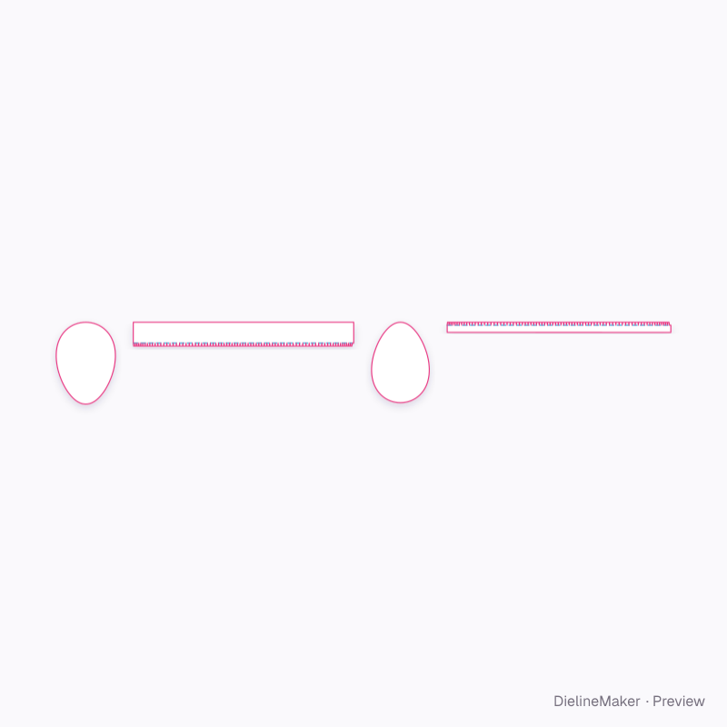 Easter egg gift flat dieline