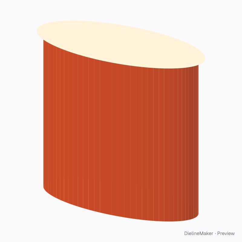 1000 mm oval promotional counter
