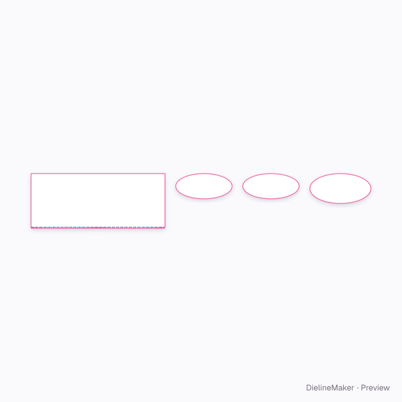 1000 mm oval promotional counter flat dieline