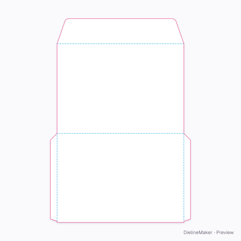 C5 envelope flat dieline