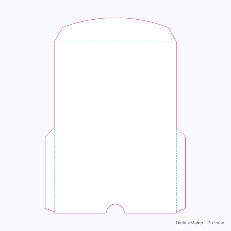 Gift card wallet flat dieline