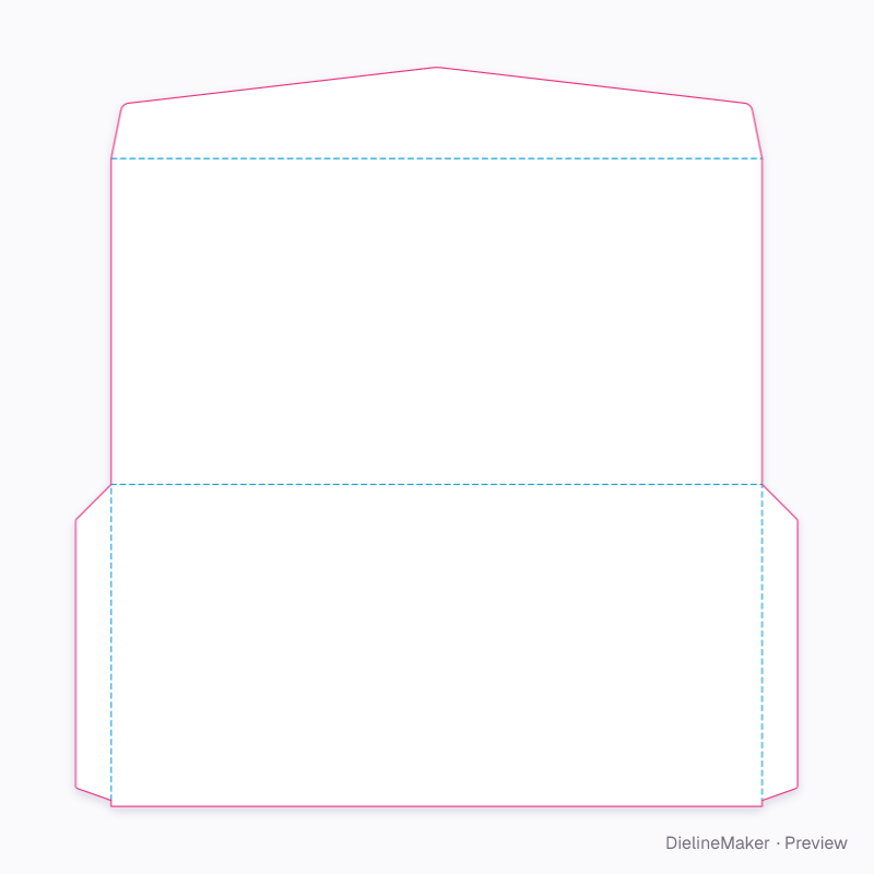 DL envelope flat dieline