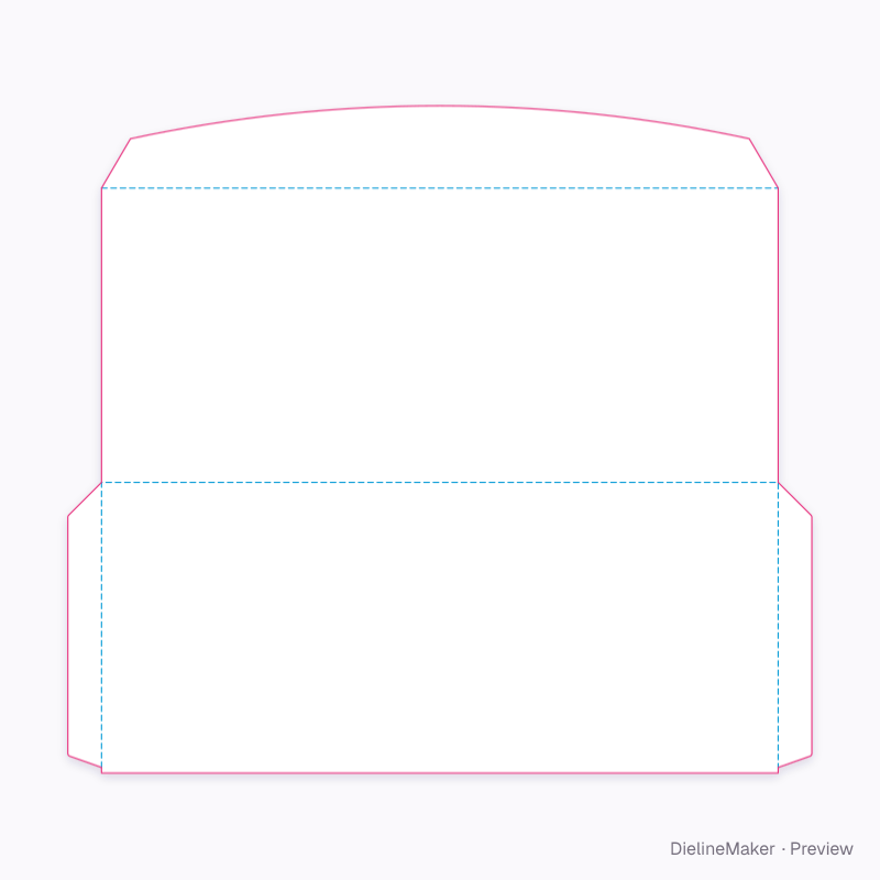 #10 envelope flat dieline