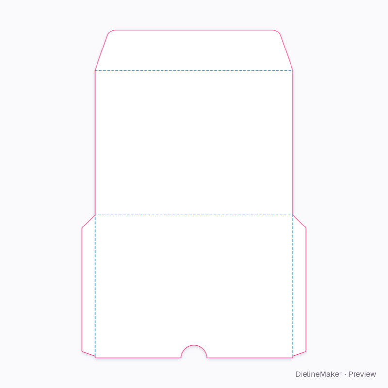Photo mailer 5 × 7 in flat dieline