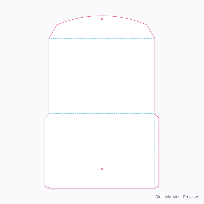 Snap envelope folder flat dieline
