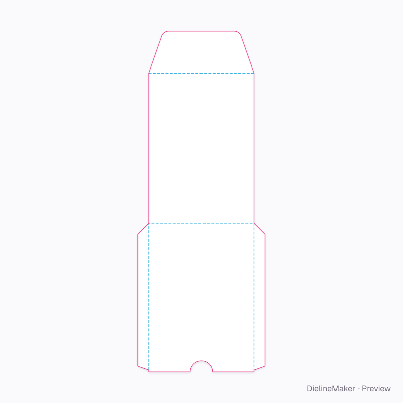 C6 envelope flat dieline