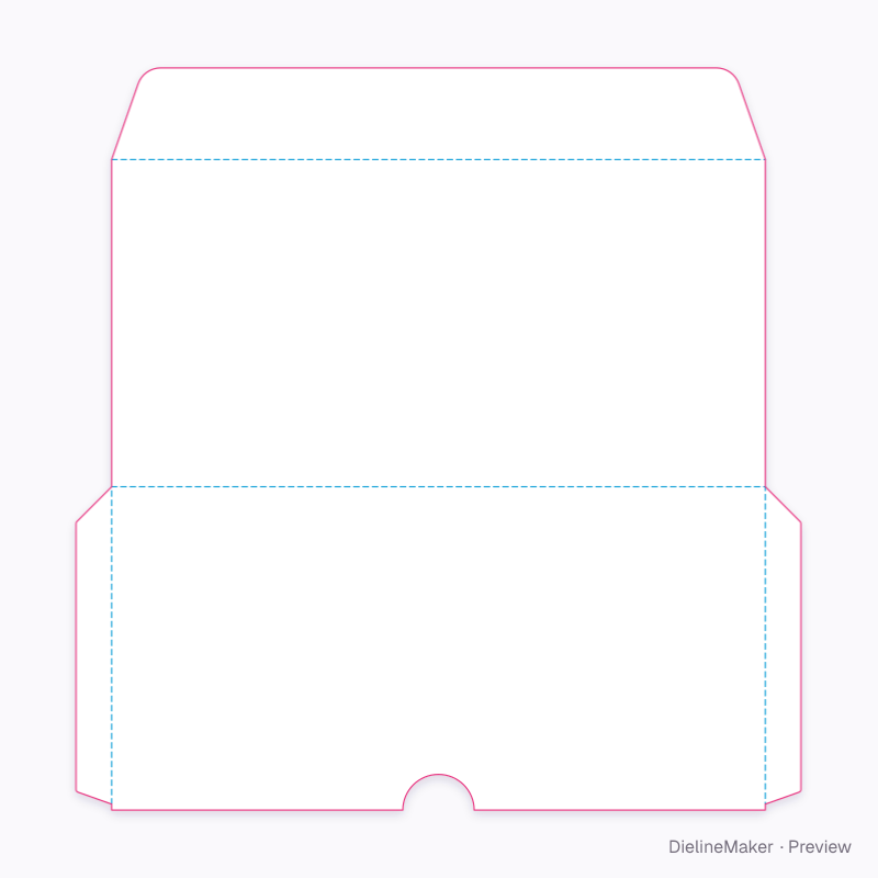 DL envelope flat dieline