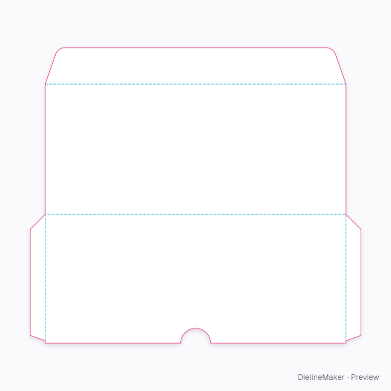 No. 10 envelope flat dieline