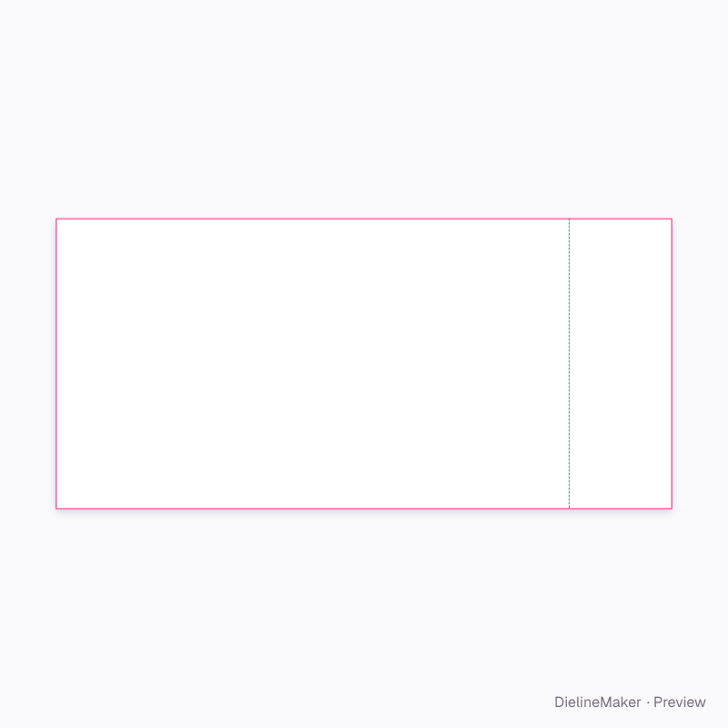 DL invitation event ticket flat dieline