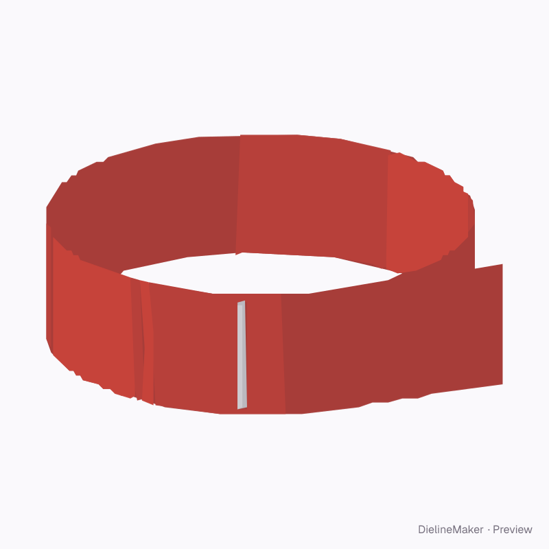 Narrow paper wristband 254 × 19