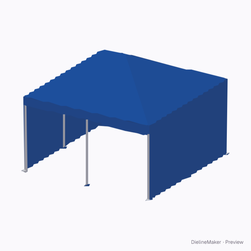 Pop-up tent 13 x 13 ft with side walls