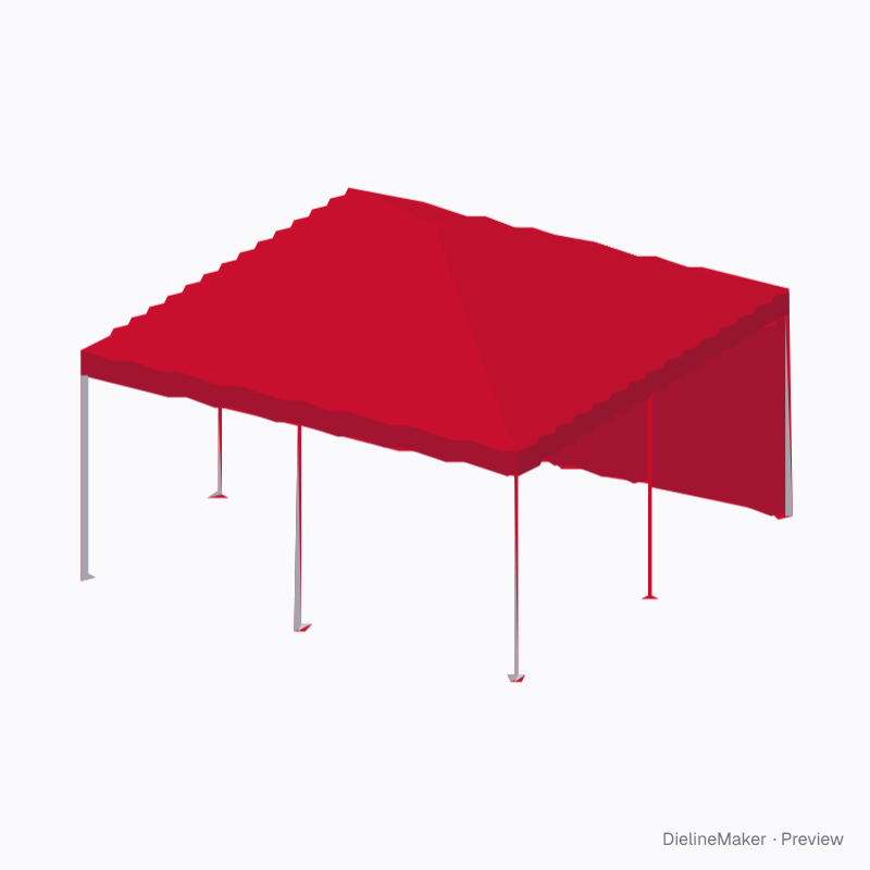 Pop-up tent 17 x 17 ft
