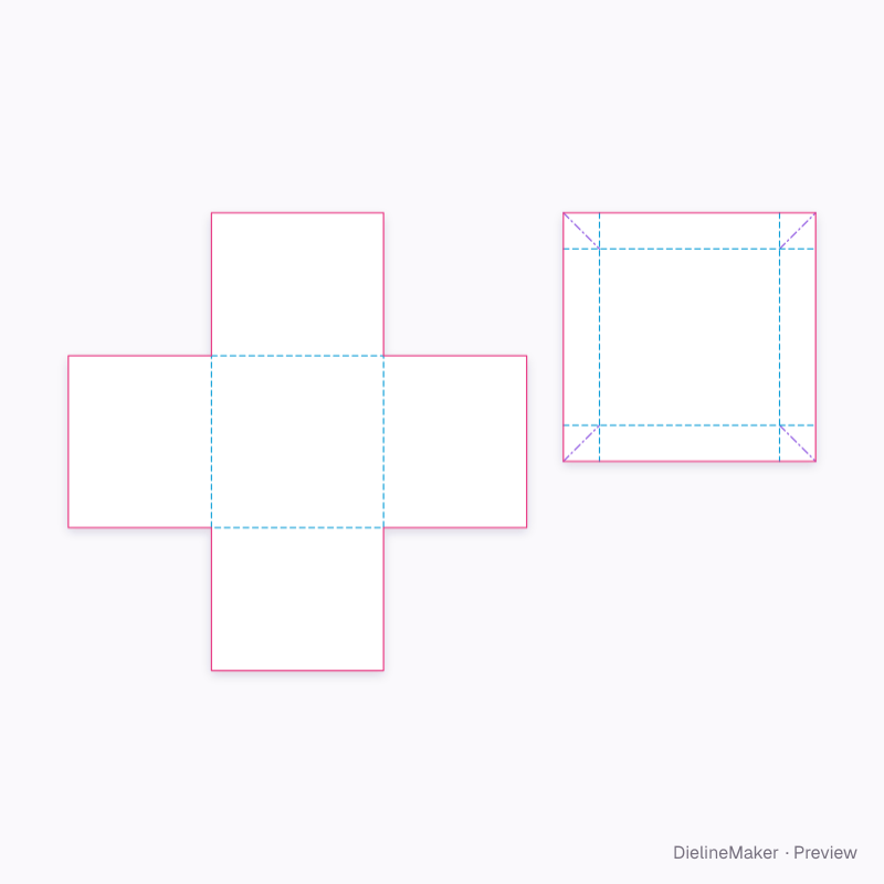 Flat dieline preview