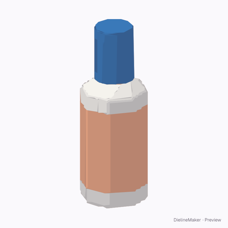 Octagonal nozzle bottle 15 ml