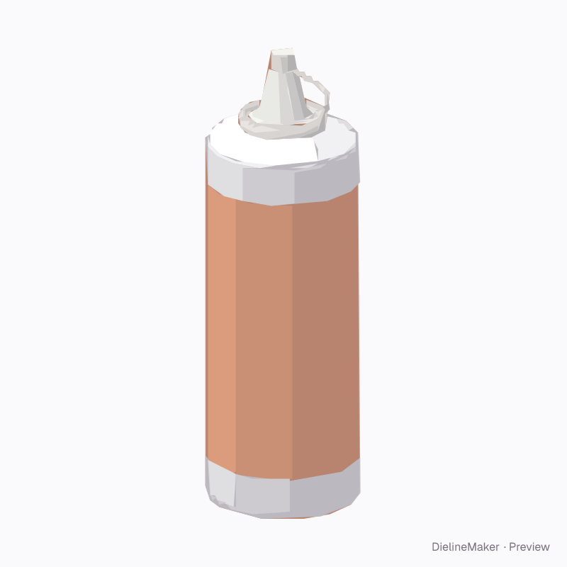 Precision sauce bottle 350 ml, tethered tip